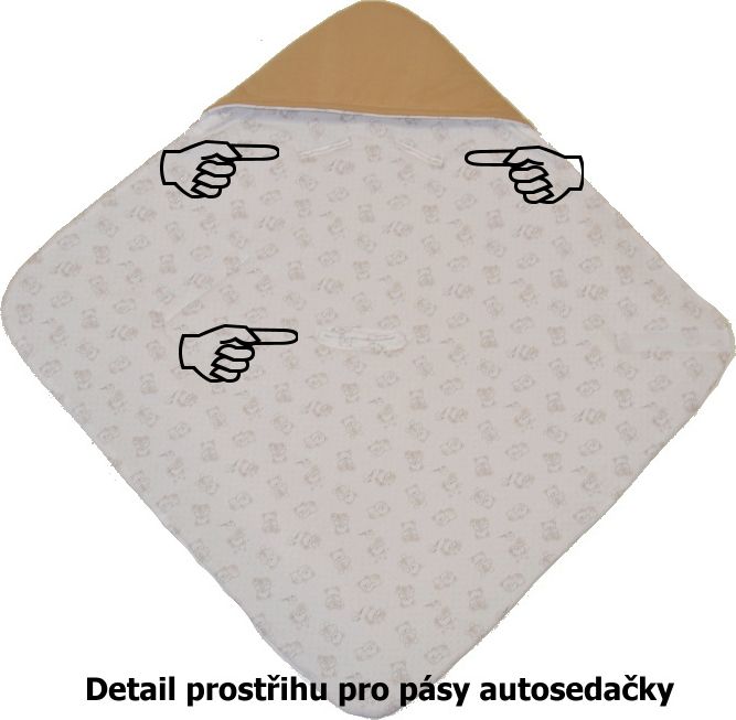 Rychlozavinovačka do autosedačky, Dětský svět, růžový Medvídek, bavlněná - obrázek 4