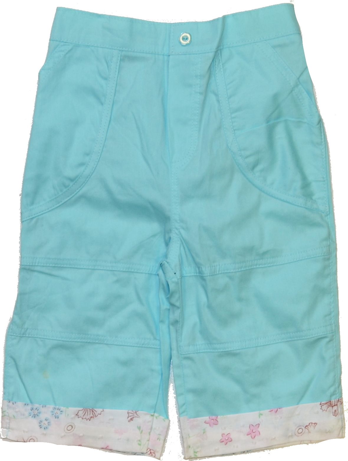 Dívčí letní kalhoty, Zelinkavé, vel.24 měsíců Výprodej - obrázek 1