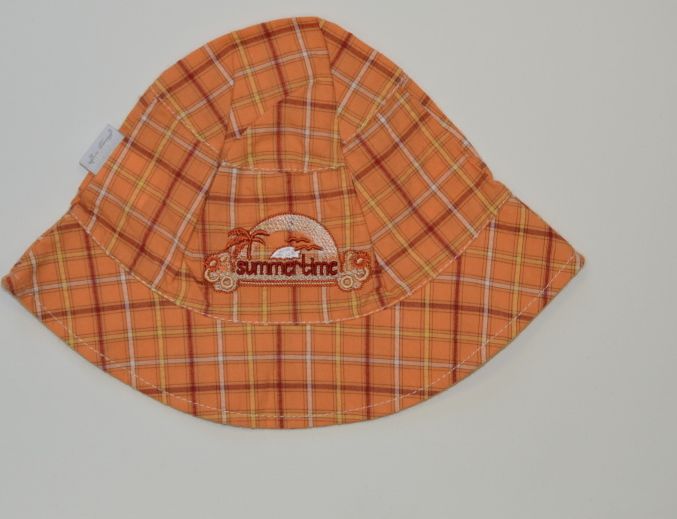 Dětský letní klobouček, Dráček, oranž Summertime vel.52-54, Výprodej - obrázek 1