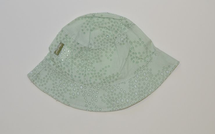 Dětská letní čepička, Dráček, zelený dírkovaný klobouček vel.50-52, Výprodej - obrázek 1