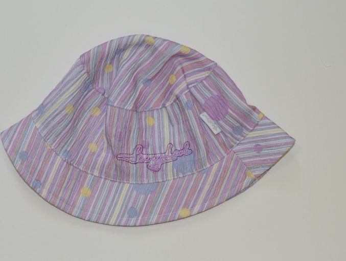 Dětská letní čepička, Dráček, klobouček fialový puntík vel.52-54, Výprodej - obrázek 1