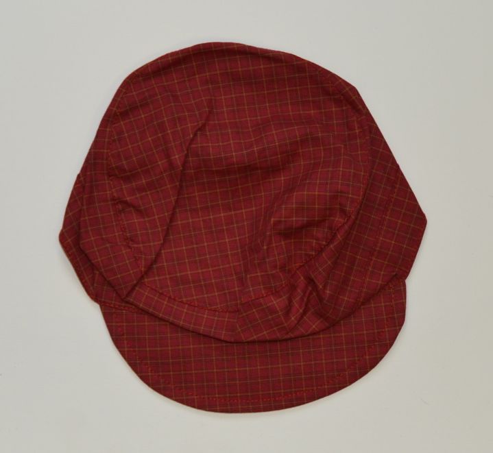 Dětská letní čepička, Dráček, kšiltovka, červené kárko vel.4 54-56cm, Výprodej - obrázek 1