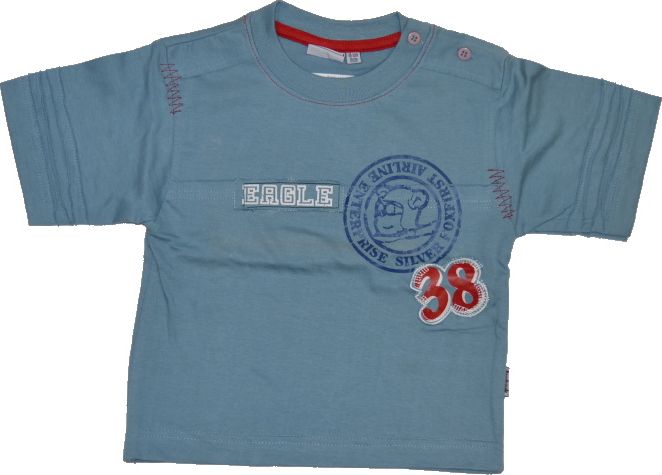 Dětské tričko s krátkým rukávem, Aardvark, šedomodré velikost 86/92 - obrázek 1