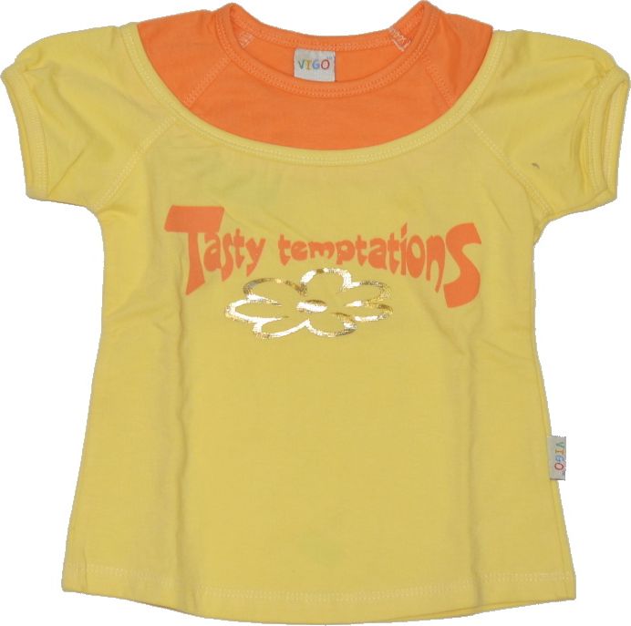 Dívčí tričko, Vigo, žlutooranžové velikost 104  Výprodej - obrázek 1