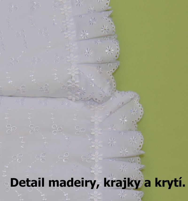 Peřinky na kočárek pro panenky Dětský svět krajkové - obrázek 2