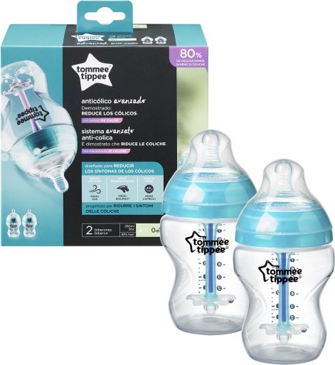 Tommee Tippee kojenecká láhev C2N Anti Colic 2ks modré 260ml - obrázek 1