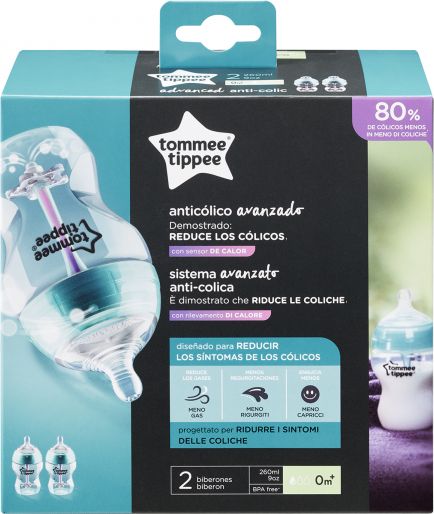 Tommee Tippee kojenecká láhev C2N Anti Colic 2ks modré 260ml - obrázek 3