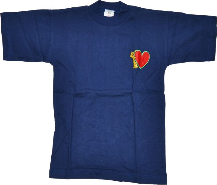 Dětské tričko s krátkým rukávem Vítek tmavě modré s medvídkem velikost 116 Výprodej - obrázek 1