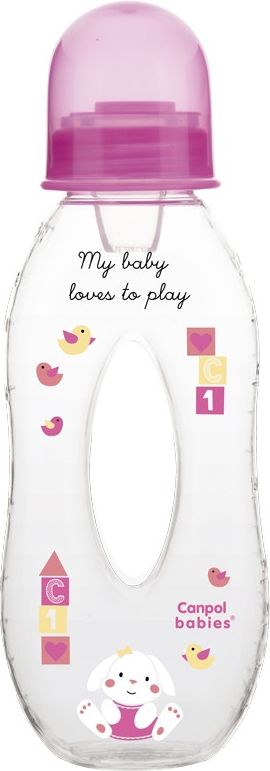 Dětská láhev na čaj Canpol babies slza 250 ml bez BPA 56/200 růžová - obrázek 1