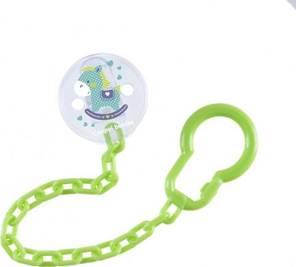 Řetízek na šidítko Canpol Babies 10/889 Toys zelený - obrázek 1