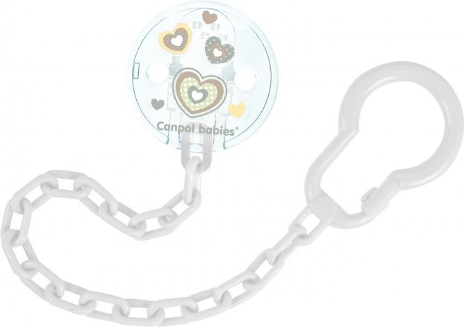 Řetízek na šidítko Canpol Babies NEWBORN BABY 10/877 béžový - obrázek 1