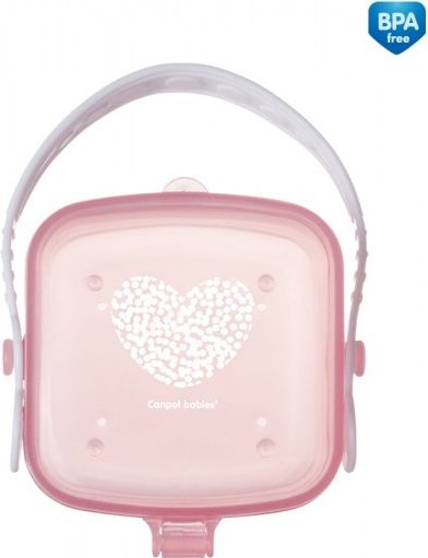 Pouzdro na dudlík Canpol babies PASTELS 56/013 růžový - obrázek 1