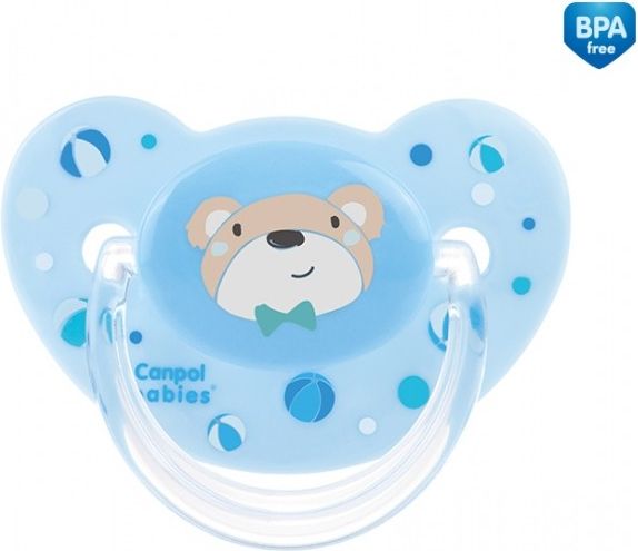Kojenecký dudlík Canpol babies 0-6m silikonový anatomický Sweet fun 22/598 modrý - obrázek 1