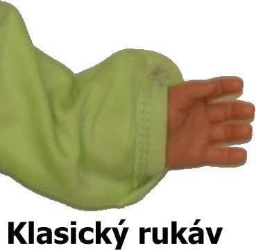 Kojenecká košilka, Gama, zelená s králíčkem velikost 56 s rukavičkovým rukávem - obrázek 5