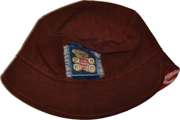 Dětská klobouček, Dráček, hnědý s medvídkem velikost 1 - obrázek 1