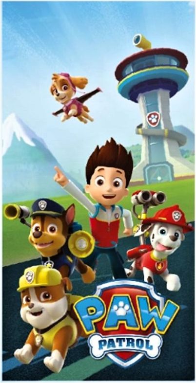 Setino · Dětská plážová osuška Tlapková patrola - Paw Patrol - 100% bavlna, froté - 70 x 140 cm - obrázek 1