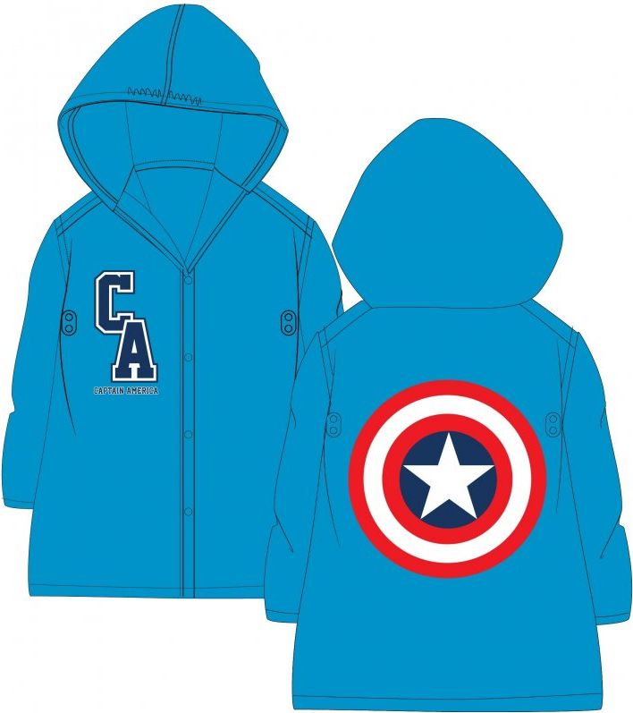 E plus M · Dětská / chlapecká pláštěnka Captain America / Kapitán Amerika / První z týmu Avengers - vel. 98 / 104 - obrázek 1