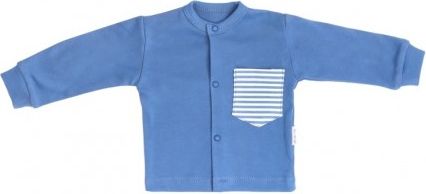 Mamatti Novozenecká bavlněná košilka, kabátek World - modrá, Velikost koj. oblečení 50 (0-1m) - obrázek 1
