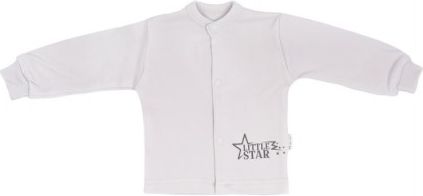 Mamatti Novozenecká bavlněná košilka, kabátek Star - šedá, Velikost koj. oblečení 50 (0-1m) - obrázek 1