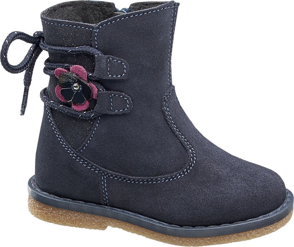 Deichmann - Bärenschuhe Modré kožené dívčí kozačky Bärenschuhe 20 modrá - obrázek 1