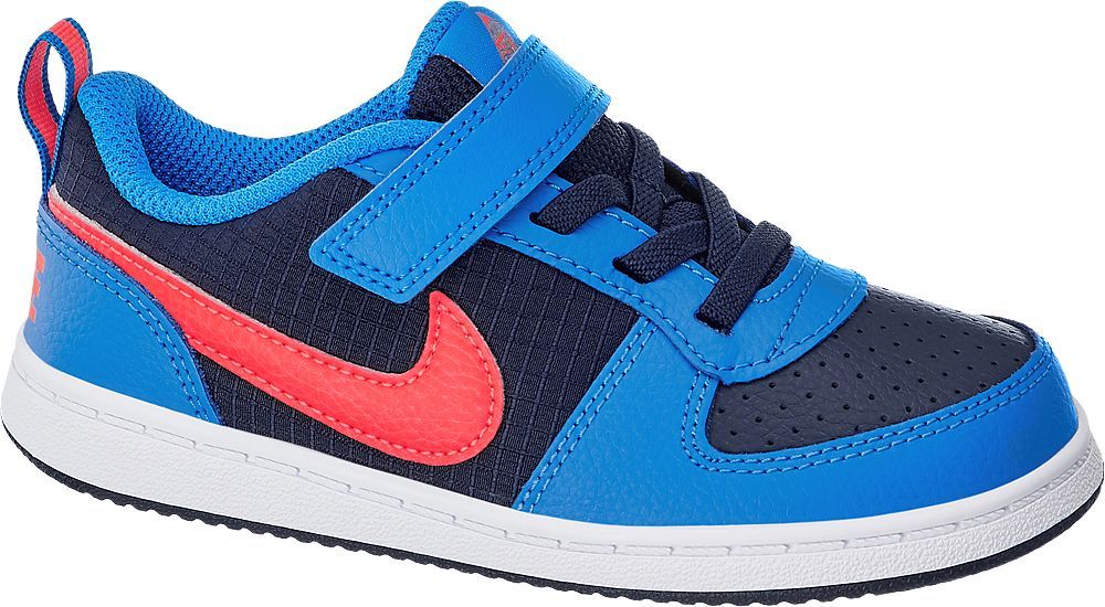 Deichmann - NIKE Modré dětské tenisky na suchý zip Nike Court Borough Low 27 modrá - obrázek 1