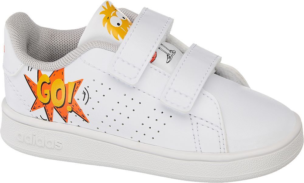 Deichmann - adidas Bílé dětské tenisky na suchý zip Adidas Advantage 26 bílá - obrázek 1