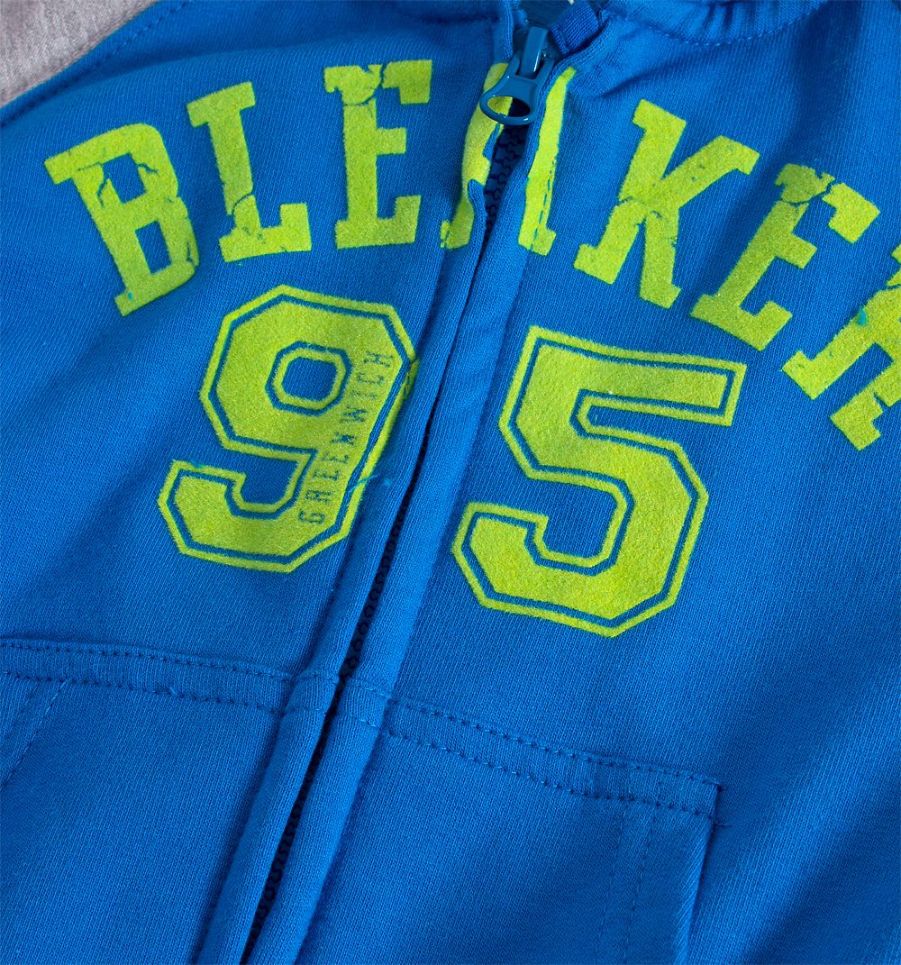 Mikina s kapucí pro kluky MINOTI GREEN modrá Velikost: 98 - obrázek 3