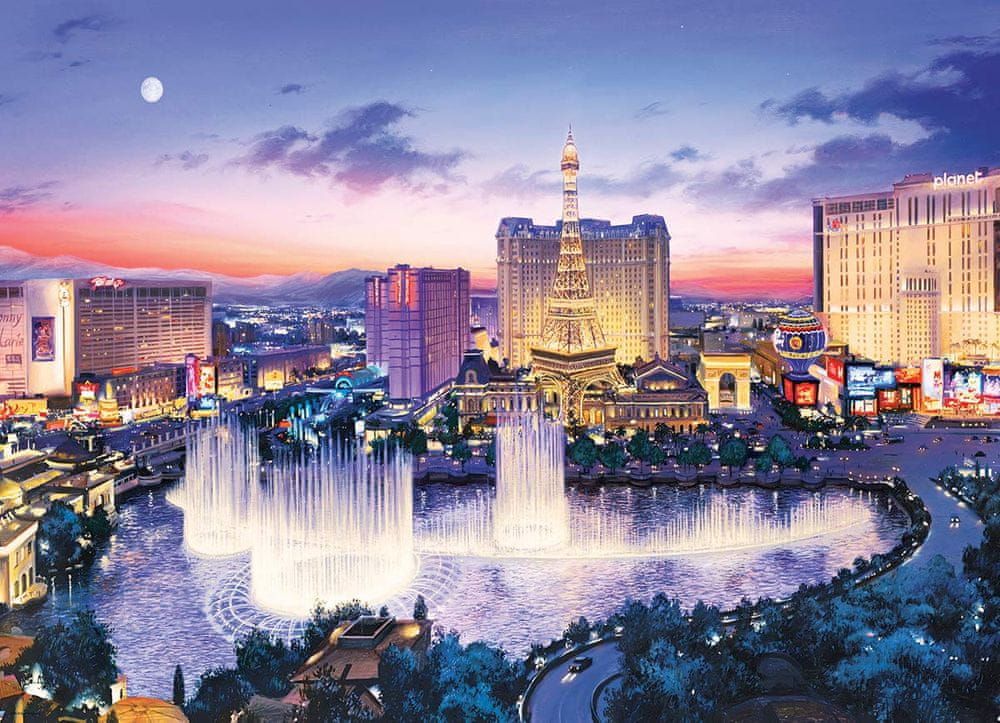EuroGraphics Puzzle 1000 dílků Las Vegas Strip - obrázek 1