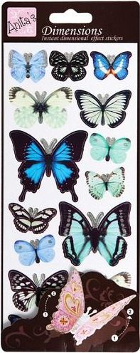 DO samolepky ANT 816110 prostorové motýli BLUE - obrázek 1