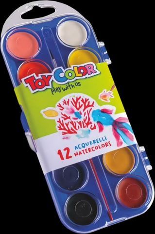 Barvy vodové 30mm Toy color 12ks - obrázek 1