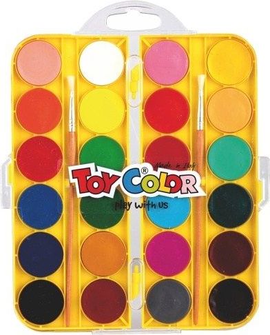Barvy vodové 30mm Toy color 24ks - obrázek 1