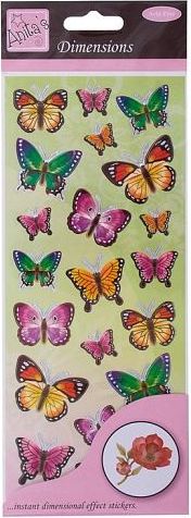 DO samolepky ANT 8161003 prostorové Buterflies Green & Lilac - obrázek 1