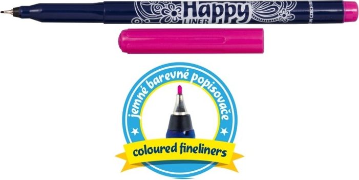 Centropen Liner 2521 HAPPY růžovofialový 0.3mm - obrázek 1