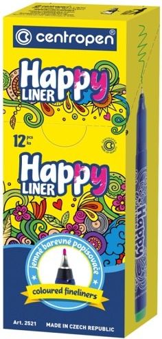 Centropen Liner 2521 HAPPY růžovofialový 0.3mm - obrázek 3