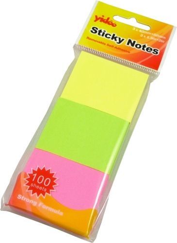 Notes   Y  50 x 40 3x - mix neon.barev - obrázek 1