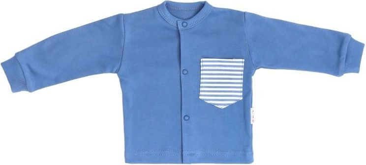 Mamatti Novozenecká bavlněná košilka, kabátek World - modrá, vel. 56 - obrázek 1