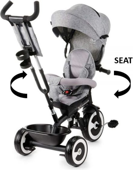 Tříkolka ASTON grey Kinderkraft - obrázek 1