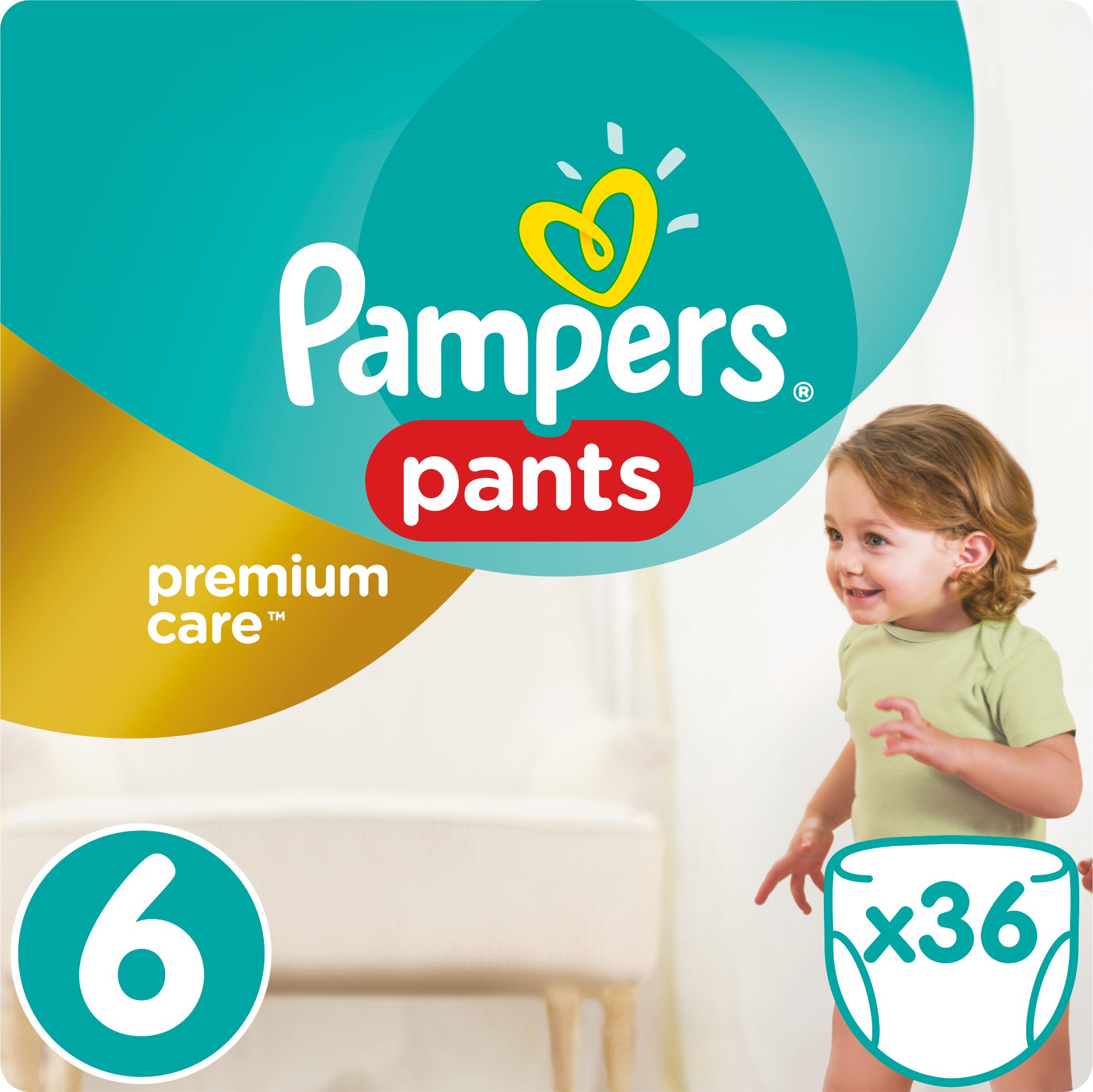 PAMPERS Premium Care Pants 6 MAXI 36 ks (15+ kg) - plenkové kalhotky - obrázek 2