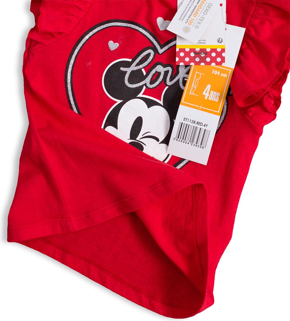 Dívčí tričko DISNEY MINNIE LOVE červené Velikost: 128 - obrázek 3