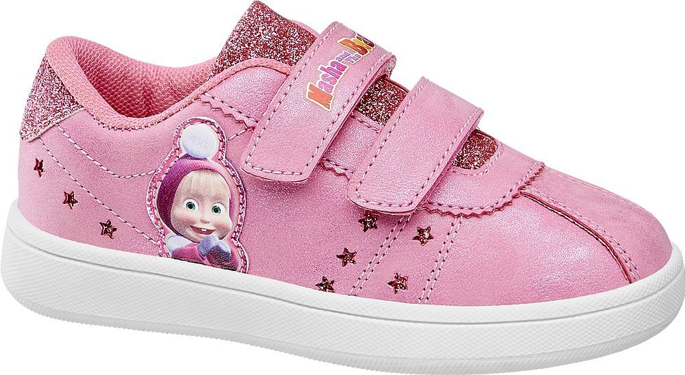 Deichmann - Máša a Medvěd Růžové tenisky na suchý zip Máša a Medvěd 27 růžová - obrázek 1