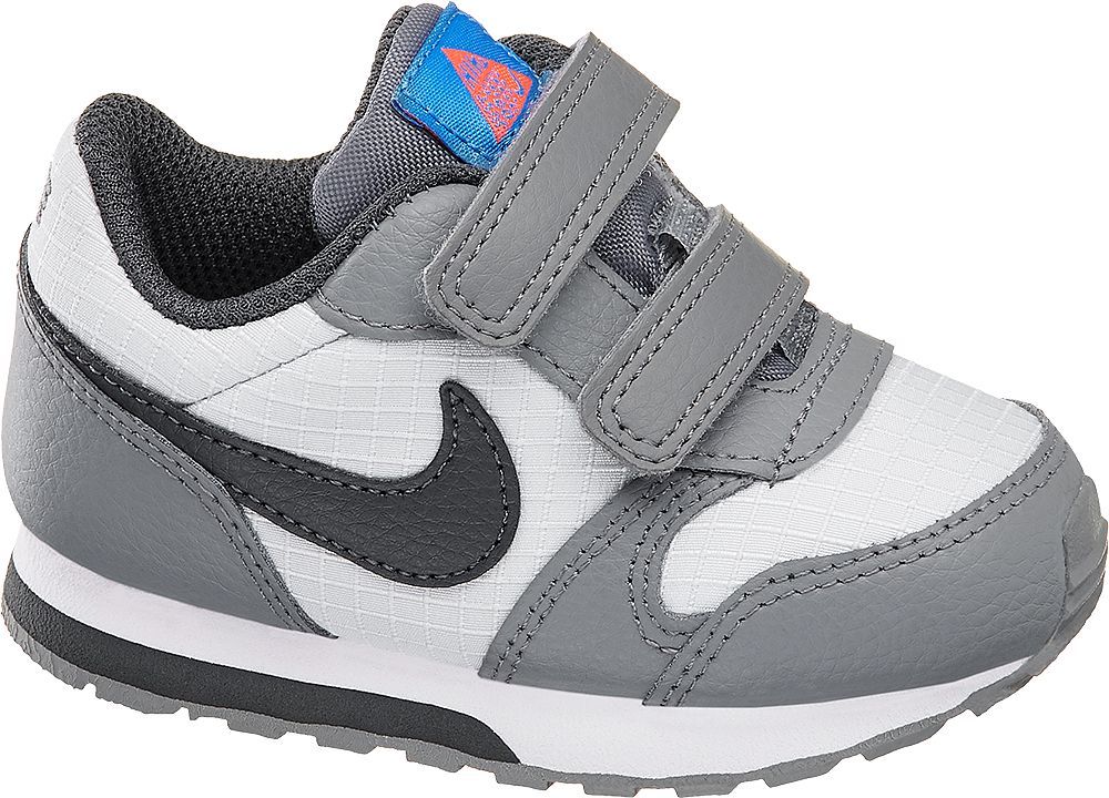 Deichmann - NIKE Šedo-bílé dětské tenisky na suchý zip Nike Md Runner 2 26 šedá - obrázek 1
