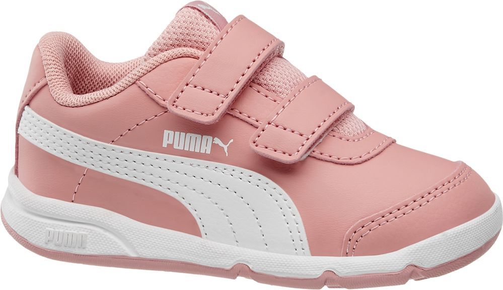 Deichmann - Puma Růžové dětské tenisky na suchý zip Puma Stepfleex 26 růžová - obrázek 1