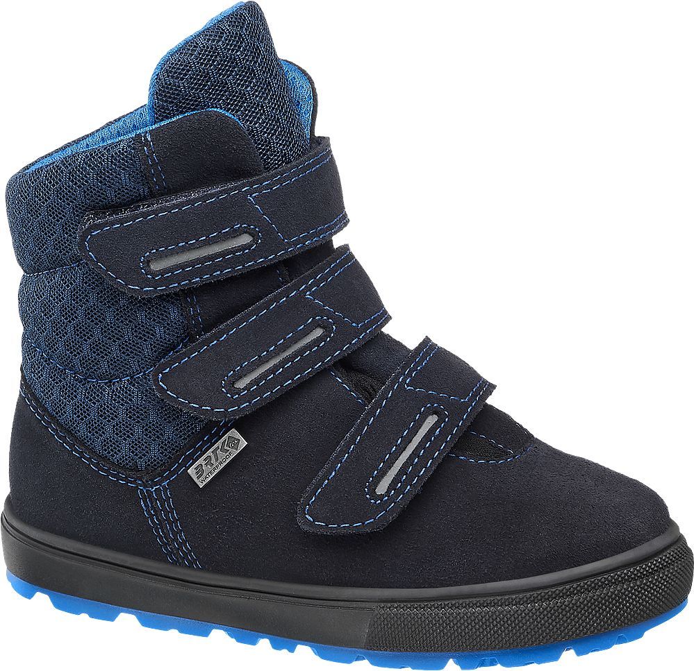 Deichmann - Bartek Tmavě modrá kožená kotníková obuv na suchý zip Bartek s TEX membránou 27 tmavě modrá - obrázek 1