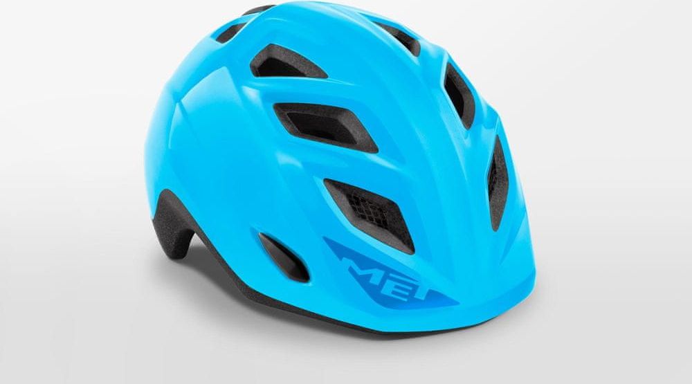 MET Genio Cyan azurová lesklá M/L (52-57 cm) - obrázek 1