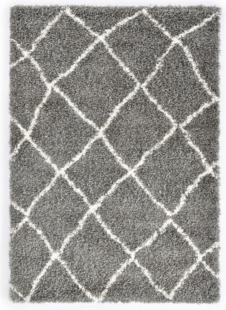 Vidaxl Koberec Berber s vysokým vlasem PP šedo-béžový 80 x 150 cm - obrázek 1