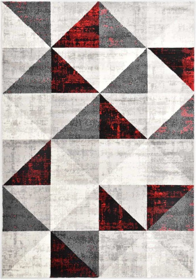 Vidaxl Koberec černo-červený 120 x 170 cm PP - obrázek 1