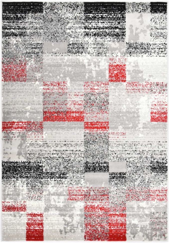 Vidaxl Koberec šedo-červený 160 x 230 cm PP - obrázek 1