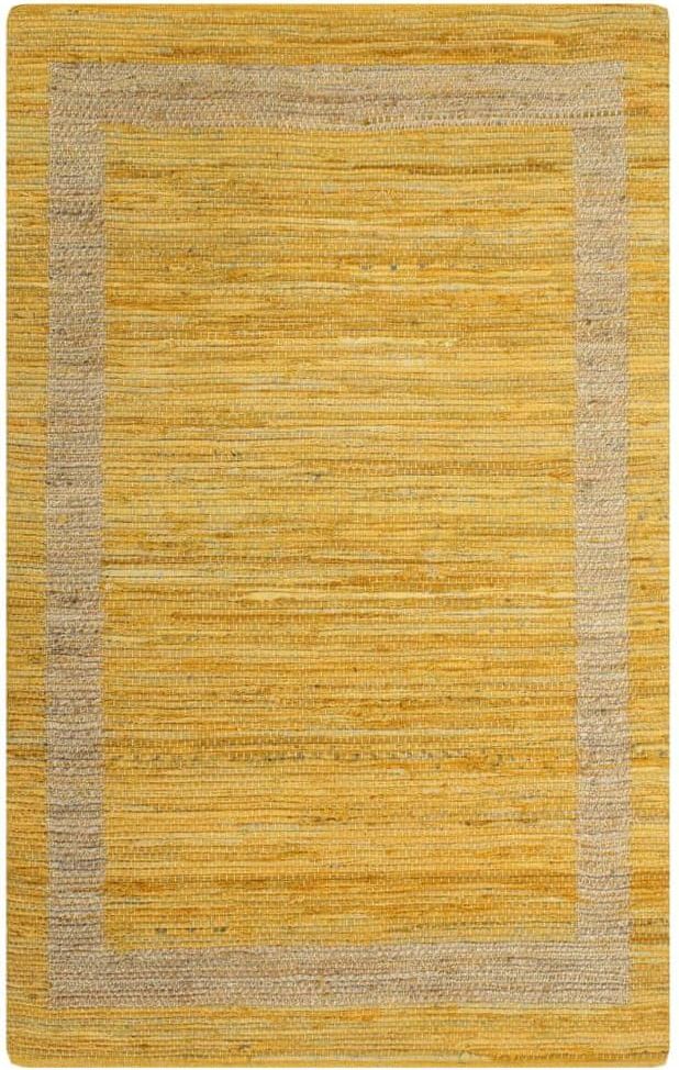 Vidaxl Ručně vyráběný koberec juta žlutý 160 x 230 cm - obrázek 1