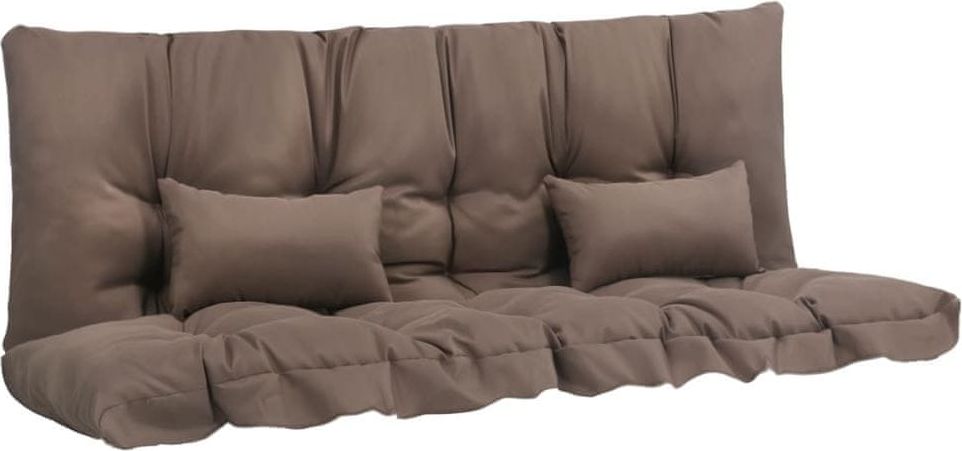 Vidaxl 4dílná sada podušek pro zahradní houpačku taupe textil - obrázek 1