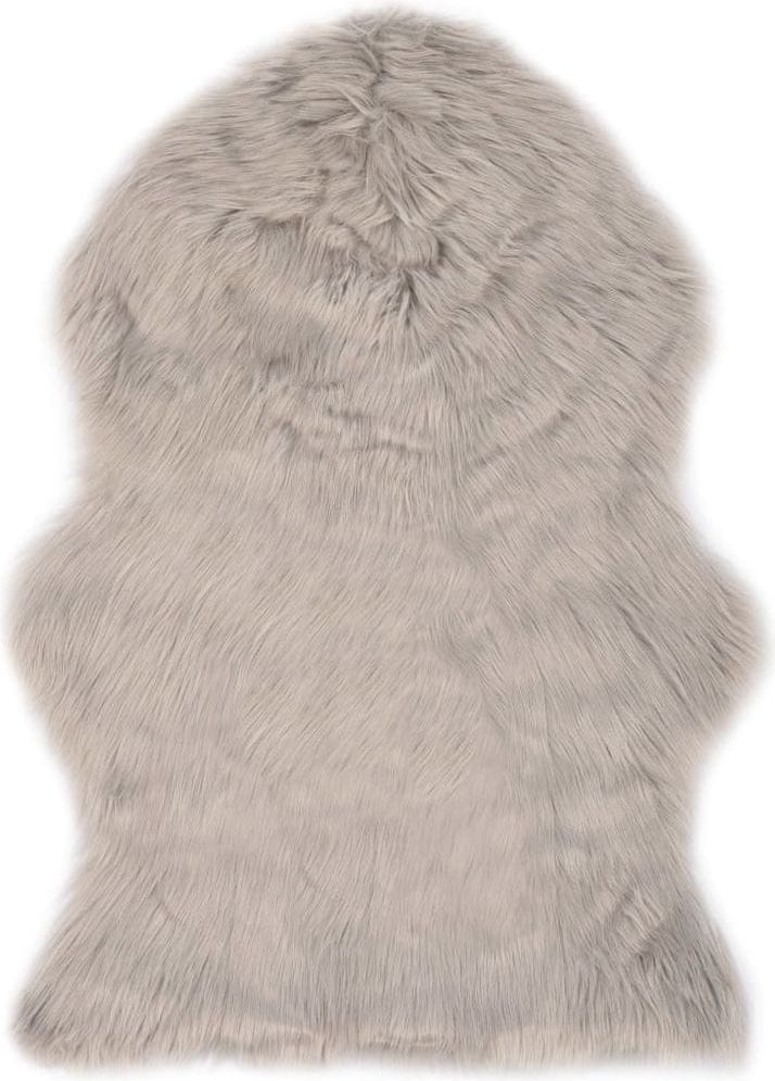 Vidaxl Koberec 60 x 90 cm umělá ovčí kůže světle šedý - obrázek 1